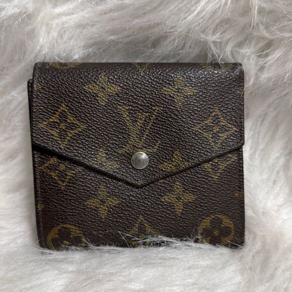 Louis Vuitton Authentic VTG Monogram Portomone Bier Cult Credit Trifold Wallet - Picture 1 of 12